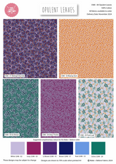The Craft Cotton Co. Opulent Leaves Fabric 100% Cotton Prints 45x55cm Wide 5Pcs Fat Quarter Bundle for Quilting, Sewing, Home Decor